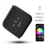 Sunix 12V Flexible RGB LED Light Strip Controller, Smart WiFi 5 Channels Control (RGB + Warm White + Cool White) DC 12-24V - iOS or Android Smartphones control – ideal for 5050 / 3528