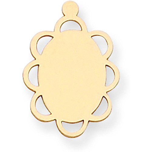 14K Gold Oval Stamping Disc