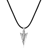 Iringnier Arrowhead Necklace for Men Women Sterling Silver Tribal Arrowhead Pendant Necklace Arrow Jewelry Gift for Arrow Lovers