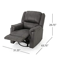 Jemma Tufted Slate Microfiber Swivel Gliding