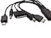 Stretch USB Charging Cable Multiple adapters Multi connectors, Phone Charger Cord, Android Micro-USB Type-C IP, 4 ft