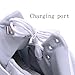 Odema Women Men High Top USB Charging LED Sport Shoes Flashing Sneakers, White, 7.5 B(M) US