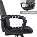 Smugdesk Ergonomic Office Chair Adjustable Headrest Mesh Office Chair Office Desk Chair Computer Task Chair (Black) - 2579