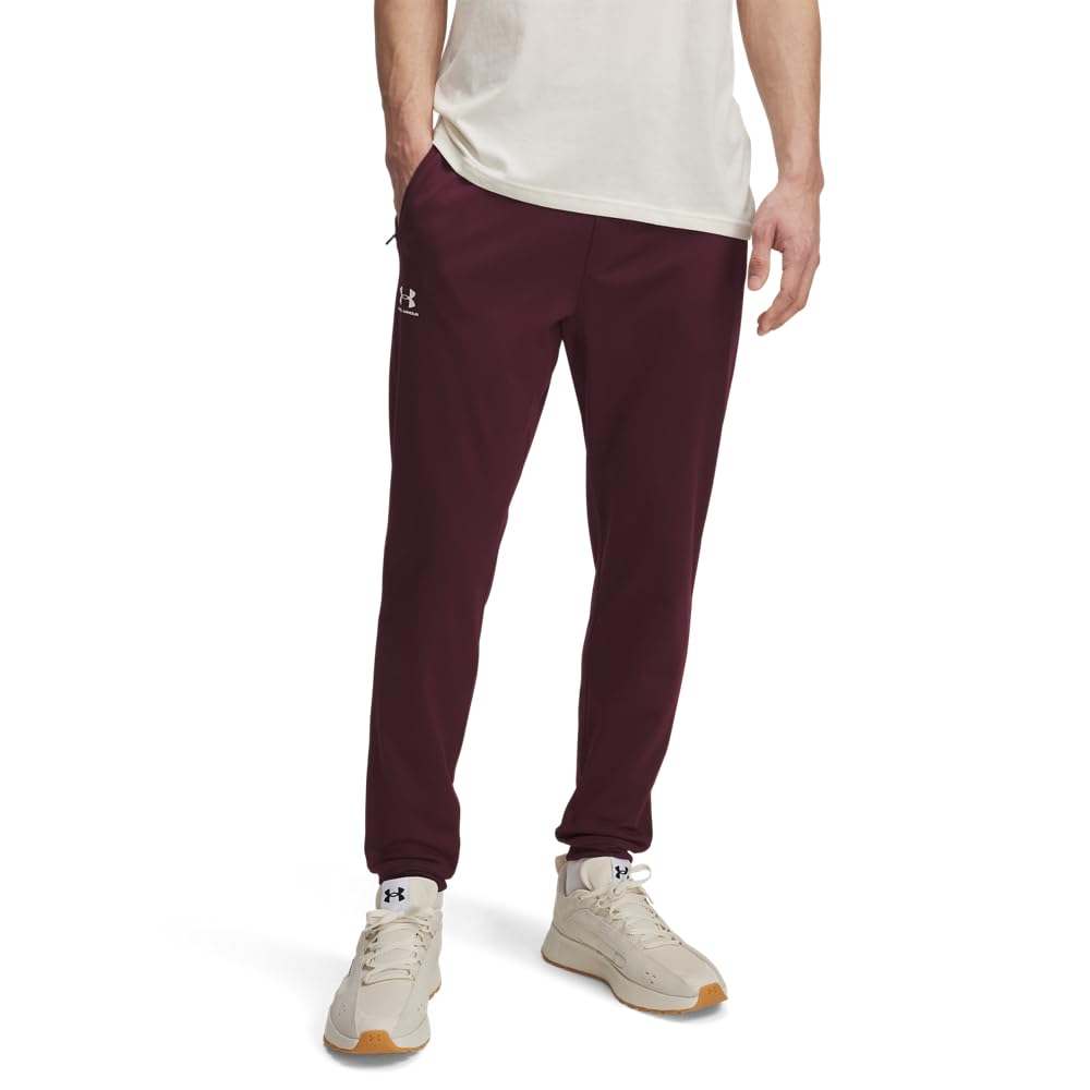Under Armour Men's Sportstyle Tricot Jogger Dark Maroon/White 1 4X-Large Image