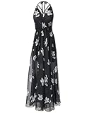 Bohemian Queen Empire Waist V-Neck Halter Chiffon Print Maxi Dress