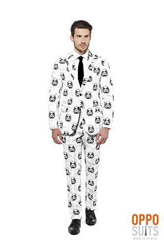 OppoSuits Mens Stormtrooper Star Wars Prom Party Costume Suit with Adjustable Hem Tape