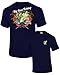 Big Bass Fishing T-Shirt Fisherman Outdoors Fish Boating Sporting Sport -Navy-XL
