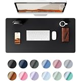Large Mouse Mat Spigen Desk Mat Desk Pad 35.4" X 15.7" Nonslip Rubber Base Waterproof Easy To Clean Desk Blotter Protector PU Leather Desktop Mat Computer Desk Pad - Brown (LD302 Leather