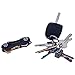 Lightweight Compact Key Organizer with Car Keychain Loop Fits Up to 10 Keys with LED Night Lights + 10 Noise Reducing Rubber Spacers - Adjustable Stylish Durable Aluminum Alloy Holder by Opulence