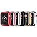 Tech Express 6 Chrome Bumpers for Apple Watch (iWatch Cover) Protective Case Shockproof Ultra Thin Rugged Flexible Rose Gold, Gold, Black, Silver, Red, Gray [TPU Gel] Lot of 6 Chrome (44mm)