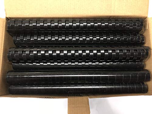 BNC 19 Rings Letter Size Plastic Comb Bindings Black Pack of 50 Size: 25mm (1")