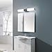 Vanity Light Bathroom Light LED Wall Light White Acrylic Round Tube Cool White 6000 K Goobi Lighting (16w,15.7inches)