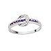 Simulated Amethyst Cubic Zirconia Belt Buckle of Loyalty Ring Sterling Silver (Color Options, Sizes 4-10)
