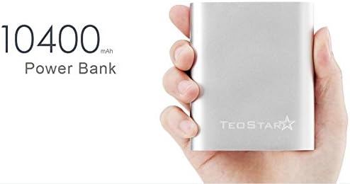 TEOSTAR Smart 10400mAh Best External Portable Charger Battery Pack Backup Power Bank for iPhone 6 5S 5C 5 4S,iPad mini,Samsung Galaxy S6 S5 S4,HTC,Gopro and All Devices with Universal 5V/2A USB Port