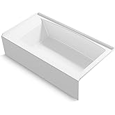 Kohler 26108-RA-0 K-26108-RA-0 Entity 60" x 32" Alcove Bath, Right Drain, White