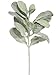 Sweet Home Deco Artificial Leaf Bush Small Size Bush DIY Craft Greenery Set of 3 (Flocked Lamb's Ear)