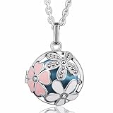 Eudora Harmony Bola Summer Flower 20mm Musical Chime Pendant 30 inches Necklace Pregnancy Bell