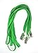 Bird Fiy® 50 Pcs Lanyard Bulldog Clip 32-inch Flat Braid Neck Lanyard for Id Cards/badges (Green)
