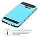 Elegant Choise Compatible with Galaxy S6 Case, Samsung Galaxy S6 Wallet Case, Hybrid High Impact Resistant Protective Shockproof Hard Shell with Card Holder Slot Cover Compatible for Samsung S6(Blue)