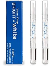 Venus Visage Teeth Whitening Pen(2 Pens), 20+ Uses, Effective＆Painless, No Sensitivity, Travel-Friendly, Easy to Use, Beautiful White Smile, Natural Mint Flavor