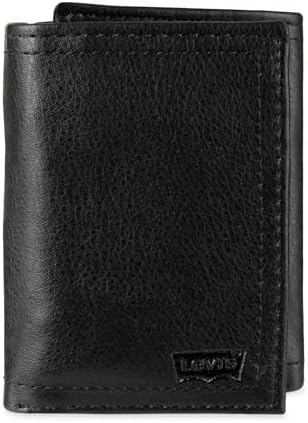 Buxton Men's Emblem - Leather Id Threefold Wallet, black, One Size