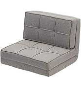 MELLCOM Triple Fold Down Sofa Bed, Adjustable Floor Couch Sofa 5 Adjustable Positions 6 Reclining...