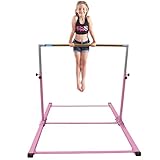 Gymmatsdirect Gymnastics Junior Training Bar - Adjustable Horizontal Kip Bar for Kids, 4.2' Wide 6' Long 36