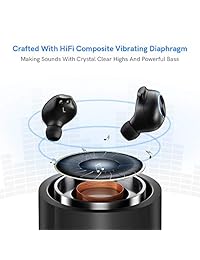Auriculares inalámbricos SeeYing S9 Bluetooth 5.0 Auriculares True Wireless Ear Buds con 24H tiempo de reproducción, funda de carga, Micrófono integrado, Sonido estéreo de alta fidelidad, cancelación de ruido, resistente al sudor (negro)
