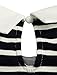Allegra K Woman Striped Point Collar Long Sleeves Layered Tunic Shirt