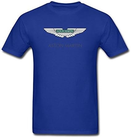 DLQUEEN Men's aston martin logo Adult T-Shirt Tee Size XL Royal Blue