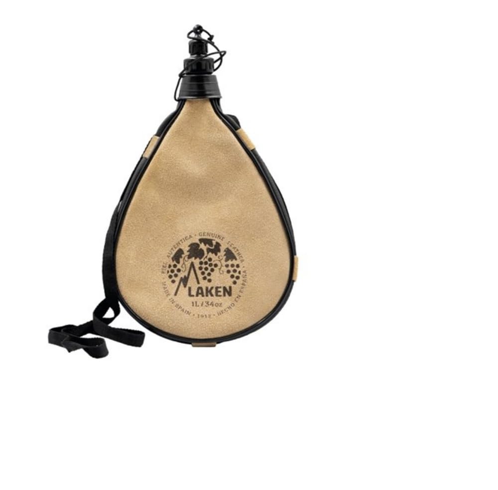 Laken - Spanish Leather Wine Bota Water Canteen Straight Shape - 2 Liter