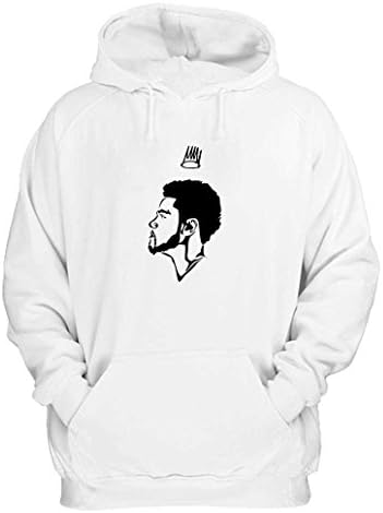 J Cole Cole World Born Sinner Graphic Design Illustration Hoodie Medium White