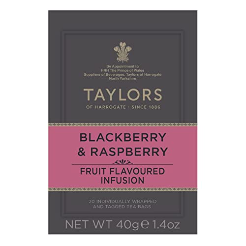 Taylors of Harrogate Blackberry & Raspberry Herbal Tea, 20 Teabags