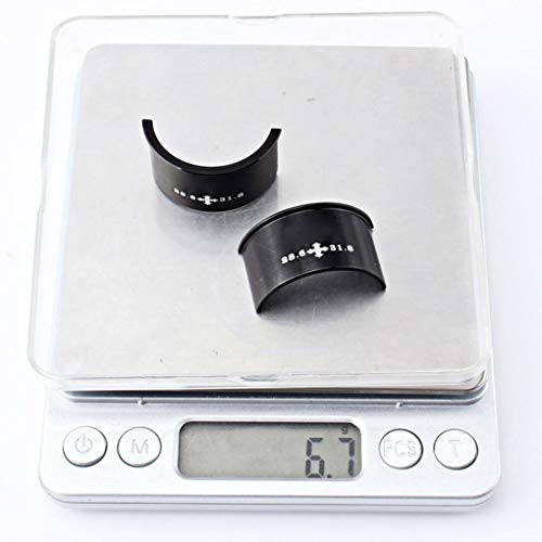 OmkuwlQ 2pcs 28.6mm to 31.8mm 31.8mm to 34.9mm Shim Adapter Bicycle Bike Front Derailleur Conversion Shim