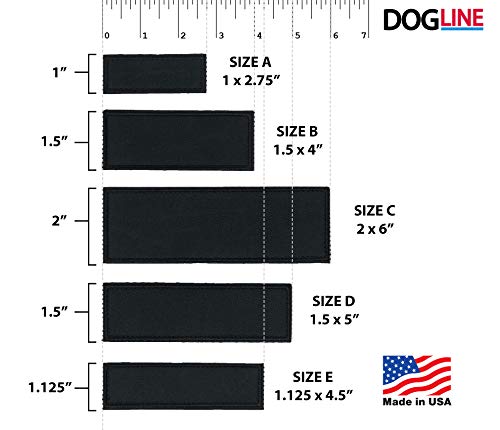 Dogline Custom Patch w/Glitter Letters for Dog Vest, Harness or Collar | Customizable Bling Text | Personalized Patches w/Hook Backing | Name, Agility, Service Dog, ESA | 1 Patch B Pink Text