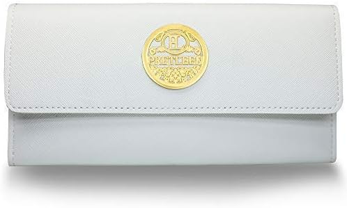 PRETLEEN Ladies Wallets for Women Durable Luxury Hand Made Spacious Wallets for Women (Innocent Pearl White)
