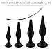 Butt Plug Training Kit for Beginners Experienced Users, PALOQUETH Anal Sex Toy Set with Suction Cup for Safe Hands Free Anal Play 4 Plugs 1 Lube Shooter 1 Bulb Enema 1 Lube 25g