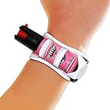 Pepper Spray for Runners - Joggers - Walking - Hiking - Wristband - LED Light - Id Card - Reflective Material - Women Safety Bracelet - Personal Self Defense Running Protection - Wrist Saver Small