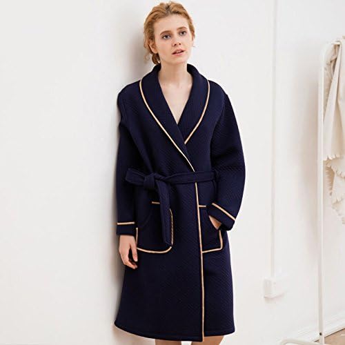 GFEI Cotton gown bathrobe/long thick warm clothing/Home Furnishing couple clip cotton pajamas bathrobe,l,72301