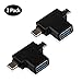 Multifunction 2-in-1 Micro USB 3.0 & USB 3.1 Type C USB OTG Adapter Converter for Android Smartphones,Tables(180 Degree 2PCS)