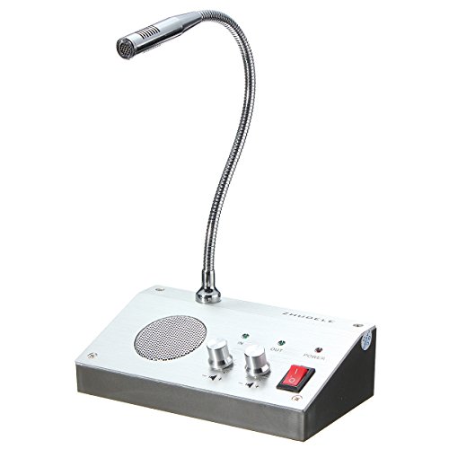 HITSAN Bank/Office/Store/Station Window Dual Way Counter Intercom Interphone System One Piece