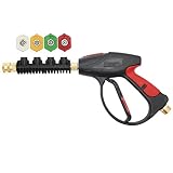 Twinkle Star Pressure Washer Gun, 3000 PSI with 4-Color Pressure Water Washer Nozzles