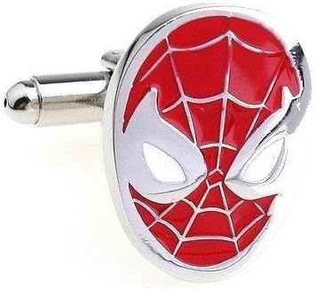 Somchai Collection : Superhero Wedding Party Groom Shirt Square Dc Marvel Spiderman Cufflinks