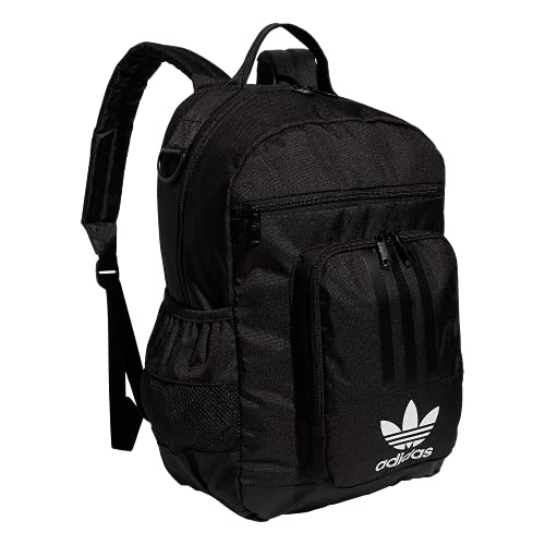 plain black adidas backpack