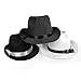 Squirrel Products Black Gangster Fedora Hat - One Size with Elastic Band - Costume Accessory