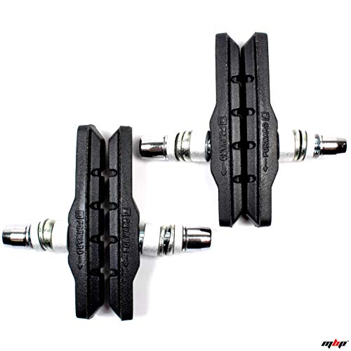 MBP 70mm V-Type MTB Bicycle Brake Shoes/Pads with Nut and Bolt (Quiet) - Thumbnail 3