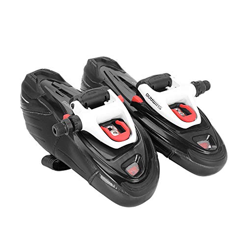 Inkesky Bike Cleats SPD-SL for Road Cycling - Compatible with Shimano SM-SH10 - Red - Thumbnail 3