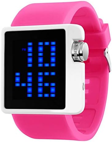 Gets Men Sports Digital Watch Military Electronic Army Simple LED Watch with Back Light and Silicone Strap