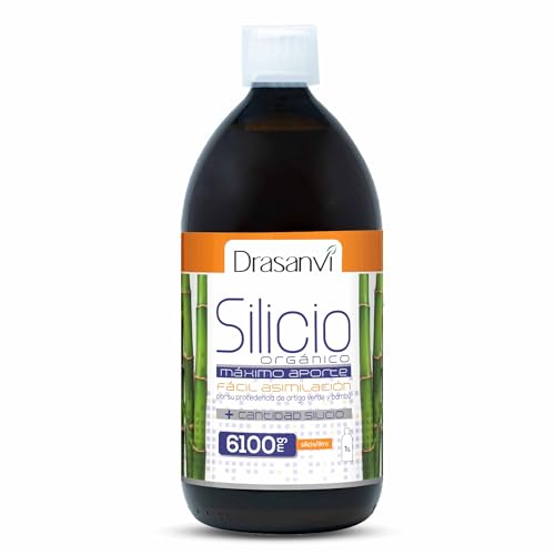 Silicio Orgánico Precursor del Colágeno | Mineral Esencial para la Estructura Celular | Huesos y Articulaciones |Ortiga Verde y Bambú| Fácil Asimilación,6100 mg por Dosis,1000 ml = 33 Días