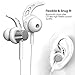 Bluetooth Headphones, Bluetooth 4.2 Runner Headset Sport Earphones with Mic Stereo Noise Cancelling and Sweatproof 5.5 Hours Playtime in Ear Earbuds for Gym Workout Running Blackout (Silver)thumb 2